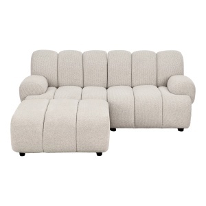 COLTAR MODULAR LIVING TAZA 190CM, DIN LEMN SI TEXTIL, CULOARE BEJ NISIPIU, HOUSE NORDIC