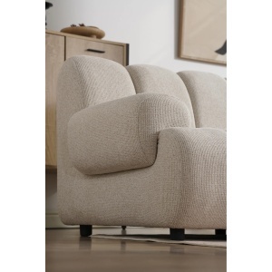 COLTAR MODULAR LIVING TAZA 275CM, DIN LEMN SI TEXTIL, CULOARE BEJ NISIPIU, HOUSE NORDIC - Img 6