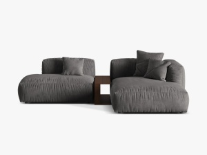 COLTAR MODULAR MARTINA DREAPTA, 2 LOCURI, 285 CM, DIVERSE CULORI SI MATERIALE, DESIGN DEOSEBIT - Img 8