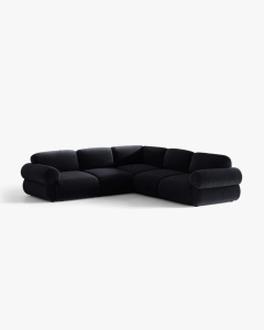 COLTAR MODULAR, OPHELIA, ALBASTRU ROYAL, 289 CM, CU TAPITERIE DIN TEXTIL CATIFEA VENUS, MICADONI