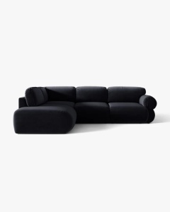 COLTAR MODULAR, OPHELIA, ALBASTRU ROYAL, PE STANGA, 289 CM, CU TAPITERIE DIN TEXTIL CATIFEA VENUS, MICADONI - Img 2