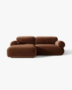 COLTAR MODULAR, OPHELIA, MARO, PE STANGA, 236 CM, CU TAPITERIE DIN TEXTIL CATIFEA VENUS, MICADONI
