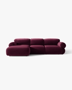 COLTAR MODULAR, OPHELIA, VISINIU, PE DREAPTA, 297 CM, CU TAPITERIE DIN TEXTIL CATIFEA VENUS, MICADONI