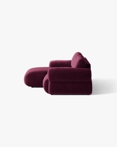 COLTAR MODULAR, OPHELIA, VISINIU, PE STANGA, 236 CM, CU TAPITERIE DIN TEXTIL CATIFEA VENUS, MICADONI - Img 4
