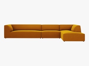 COLTAR MODULAR RUBY, DREAPTA, 5 LOCURI, 366 CM, DIVERSE CULORI SI MATERIALE, DESIGN DEOSEBIT - Img 21