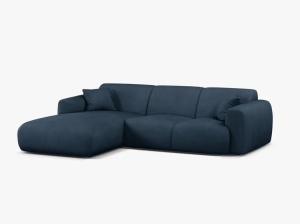 COLTAR MOLINO, 225 CM, PE DREAPTA, CARAMIZIU, CU TAPITERIE DIN TEXTIL CATIFEA CASINO, MICADONI - Img 2