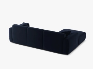 COLTAR MOLINO, 225 CM, PE STANGA, ALBASTRU ROYAL, CU TAPITERIE DIN TEXTIL CATIFEA CASINO, MICADONI - Img 3