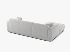 COLTAR MOLINO, 225 CM, PE STANGA, ARGINTIU, CU TAPITERIE DIN TEXTIL CHENILLE EDEN, MICADONI - Img 3