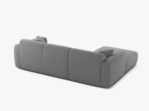 COLTAR MOLINO, 225 CM, PE STANGA, GRI DESCHIS, CU TAPITERIE DIN TEXTIL CHENILLE EDEN, MICADONI - Img 3