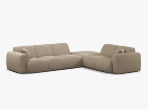 COLTAR MOLINO, 315 CM, PE DREAPTA, BEJ INCHIS, CU TAPITERIE DIN TEXTIL CHENILLE EDEN, MICADONI