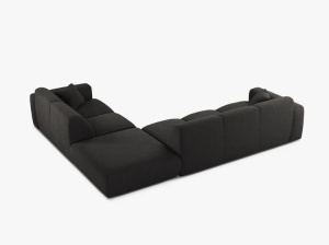 COLTAR MOLINO, 315 CM, PE DREAPTA, GRI ANTRACIT, CU TAPITERIE DIN TEXTIL CHENILLE EDEN, MICADONI - Img 3