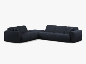 COLTAR MOLINO, 315 CM, PE STANGA, ALBASTRU MARIN, CU TAPITERIE DIN TEXTIL CHENILLE EDEN, MICADONI