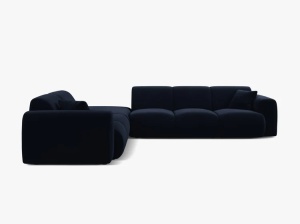 COLTAR MOLINO, 315 CM, PE STANGA, ALBASTRU ROYAL, CU TAPITERIE DIN TEXTIL CATIFEA VELVET CASINO, MICADONI - Img 2
