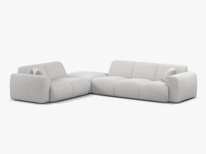 COLTAR MOLINO, 315 CM, PE STANGA, ARGINTIU, CU TAPITERIE DIN TEXTIL CHENILLE EDEN, MICADONI