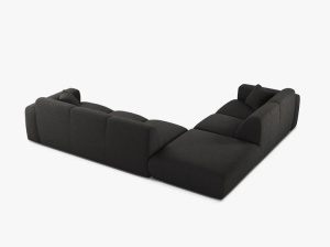 COLTAR MOLINO, 315 CM, PE STANGA, GRI ANTRACIT, CU TAPITERIE DIN TEXTIL CHENILLE EDEN, MICADONI - Img 3