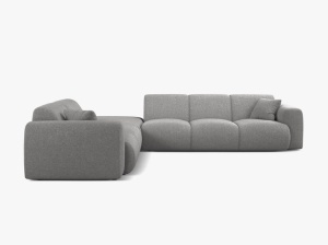 COLTAR MOLINO, 315 CM, PE STANGA, GRI DESCHIS, CU TAPITERIE DIN TEXTIL CHENILLE EDEN, MICADONI - Img 2