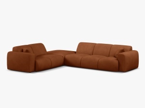 COLTAR MOLINO, 315 CM, PE STANGA, PORTOCALIU, CU TAPITERIE DIN TEXTIL CHENILLE REBEL, MICADONI