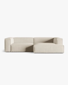 COLTAR NURIA BEJ, PE DREAPTA, 292X110 CM, TAPITAT CU TAPITERIE DIN TEXTIL CATIFEA PARIS, MICADONI