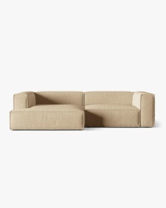 COLTAR NURIA NUD, PE STANGA, 292X110 CM, TAPITAT CU TAPITERIE DIN TEXTIL CATIFEA PARIS, MICADONI