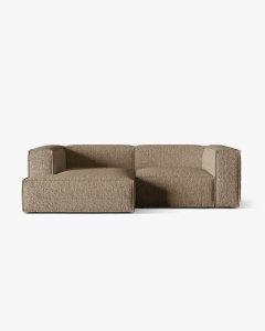 COLTAR NURIA, PE STANGA, CAPPUCINO, 252X147 CM, TAPITAT CU TAPITERIE DIN TEXTIL BOUCLE MONET, MICADONI