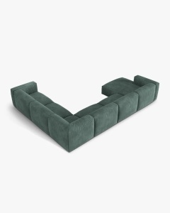 COLTAR PANORAMIC MARTINA, 160X106 CM, PE DREAPTA, VERDE MUSCHI, TAPITAT CU TAPITERIE DIN TEXTIL CATIFEA VOGUE, MICADONI - Img 3