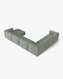 COLTAR PANORAMIC MARTINA, 160X106 CM, PE STANGA, VERDE MUSCHI, TAPITAT CU TAPITERIE DIN TEXTIL STRUCTURAT BOSTON, MICADONI - Img 3