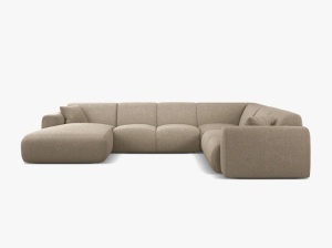 COLTAR PANORAMIC MOLINO, PE DREAPTA, BEJ INCHIS, 326 CM, , CU TAPITERIE DIN TEXTIL CHENILLE EDEN, MICADONI - Img 2