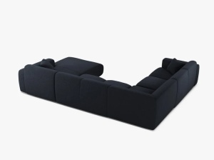 COLTAR PANORAMIC MOLINO, PE STANGA, ALBASTRU MARIN, 326 CM, , CU TAPITERIE DIN TEXTIL CHENILLE EDEN, MICADONI - Img 3