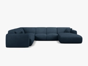 COLTAR PANORAMIC MOLINO, PE STANGA, ALBASTRU ROYAL, 326 CM, , CU TAPITERIE DIN TEXTIL CHENILLE REBEL, MICADONI - Img 2