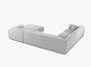 COLTAR PANORAMIC MOLINO, PE STANGA, ARGINTIU, 326 CM, , CU TAPITERIE DIN TEXTIL CHENILLE EDEN, MICADONI - Img 3