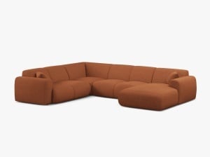 COLTAR PANORAMIC MOLINO, PE STANGA, CARAMIZIU, 326 CM, , CU TAPITERIE DIN TEXTIL CHENILLE EDEN, MICADONI