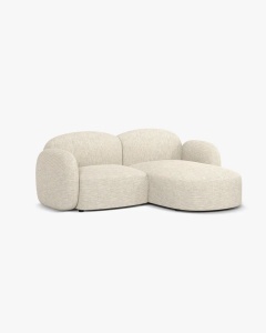 COLTAR PE DREAPTA, BLAIR, 194X 95, BEJ DESCHIS, CU TAPITERIE DIN TEXTIL STRUCTURAT BALTIMORE, MICADONI - Img 2