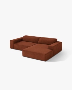 COLTAR PE DREAPTA JODIE, CU 3 LOCURI, 224X162 CM, ADANCIME SCAUN 62 CM, CARAMIZIU, TAPITAT CU TAPITERIE DIN TEXTIL STRUCTURAT LIBERTY, MICADONI - Img 2