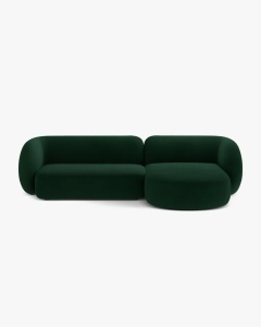 COLTAR PE DREAPTA KATE, VERDE SMARALD, 285X176 CM, TAPITAT CU TAPITERIE DIN TEXTIL CATIFEA SALVADOR, MICADONI - Img 2