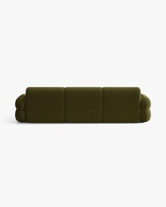 COLTAR PE DREAPTA, NEO, VERDE MASLINIU INCHIS, 305X165 CM, TAPITAT CU TAPITERIE DIN TEXTIL BOUCLE BALOO, MICADONI - Img 4