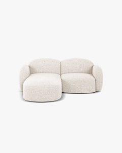COLTAR PE STANGA, BLAIR, 194X 95, BEJ DESCHIS, CU TAPITERIE DIN TEXTIL CHENILLE EDEN, MICADONI