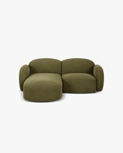 COLTAR PE STANGA, BLAIR, 194X 95, VERDE DESCHIS, CU TAPITERIE DIN TEXTIL CATIFEA CASINO, MICADONI - Img 2
