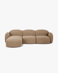 COLTAR PE STANGA, BLAIR, 274X 95, BEJ MIGDALA, CU TAPITERIE DIN TEXTIL CATIFEA CASINO, MICADONI
