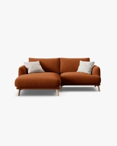 COLTAR PE STANGA, NAOMI, CARAMIZIU, 200X170 CM, TAPITAT CU TAPITERIE DIN TEXTIL CATIFEA SALVADOR, MICADONI