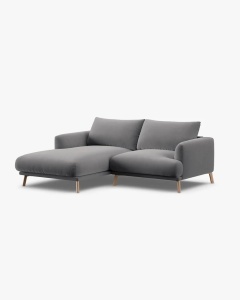 COLTAR PE STANGA, NAOMI, GRI, 200X170 CM, TAPITAT CU TAPITERIE DIN TEXTIL CATIFEA SALVADOR, MICADONI - Img 3