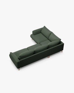 COLTAR PE STANGA, NAOMI, VERDE MUSCHI, 280X195 CM, TAPITAT CU TAPITERIE DIN TEXTIL STRUCTURAT LIBERTY, MICADONI - Img 2