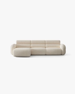 COLTAR PE STANGA, NEO, BEJ, 305X165 CM, TAPITAT CU TAPITERIE DIN TEXTIL CHENILLE SILENCIO, MICADONI