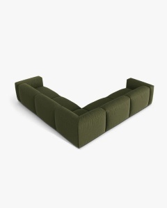 COLTAR SIMETRIC MARTINA, 316X316 CM, ADANCIME SCAUN 90 CM, VERDE, TAPITAT CU TAPITERIE DIN TEXTIL STRUCTURAT BOSTON, MICADONI - Img 2