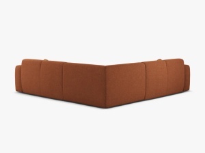 COLTAR SIMETRIC MOLINO, 252 CM, CARAMIZIU, CU TAPITERIE DIN TEXTIL CHENILLE EDEN, MICADONI - Img 3