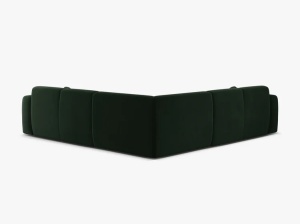 COLTAR SIMETRIC MOLINO, 252 CM, VERDE SMARALD, CU TAPITERIE DIN TEXTIL CATIFEA VELVET CASINO, MICADONI - Img 3
