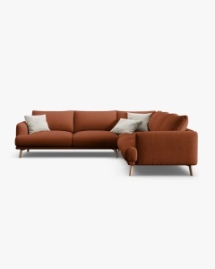 COLTAR SIMETRIC NAOMI, CARAMIZIU, 280X280CM, TAPITAT CU TAPITERIE DIN TEXTIL STRUCTURAT LIBERTY, MICADONI