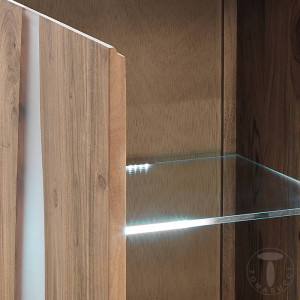 COMODA/BUFET 170CM, ANUBI 3 USI, COD 3861, STIL MODERN, REALIZATA DIN LEMN MASIV SI SUPORT DE METAL - Img 6