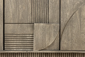 COMODA/BUFET, ART DECO 170CM, 3D, LEMN DE MANGO, GRI, ARTIM GROUP SELECTION - Img 10