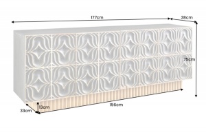 COMODA/BUFET LIVING, SAN MARCO 177CM, LEMN DE MANGO, MULTICOLOR/AURIU, ARTIM GROUP - Img 7