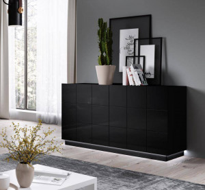COMODA, CAMA-REJA-KOM2D-GRA/GRA, DIN PLACI LAMINATE SI MDF DIVERSE NUANTE, DESIGN MODERN - Img 7